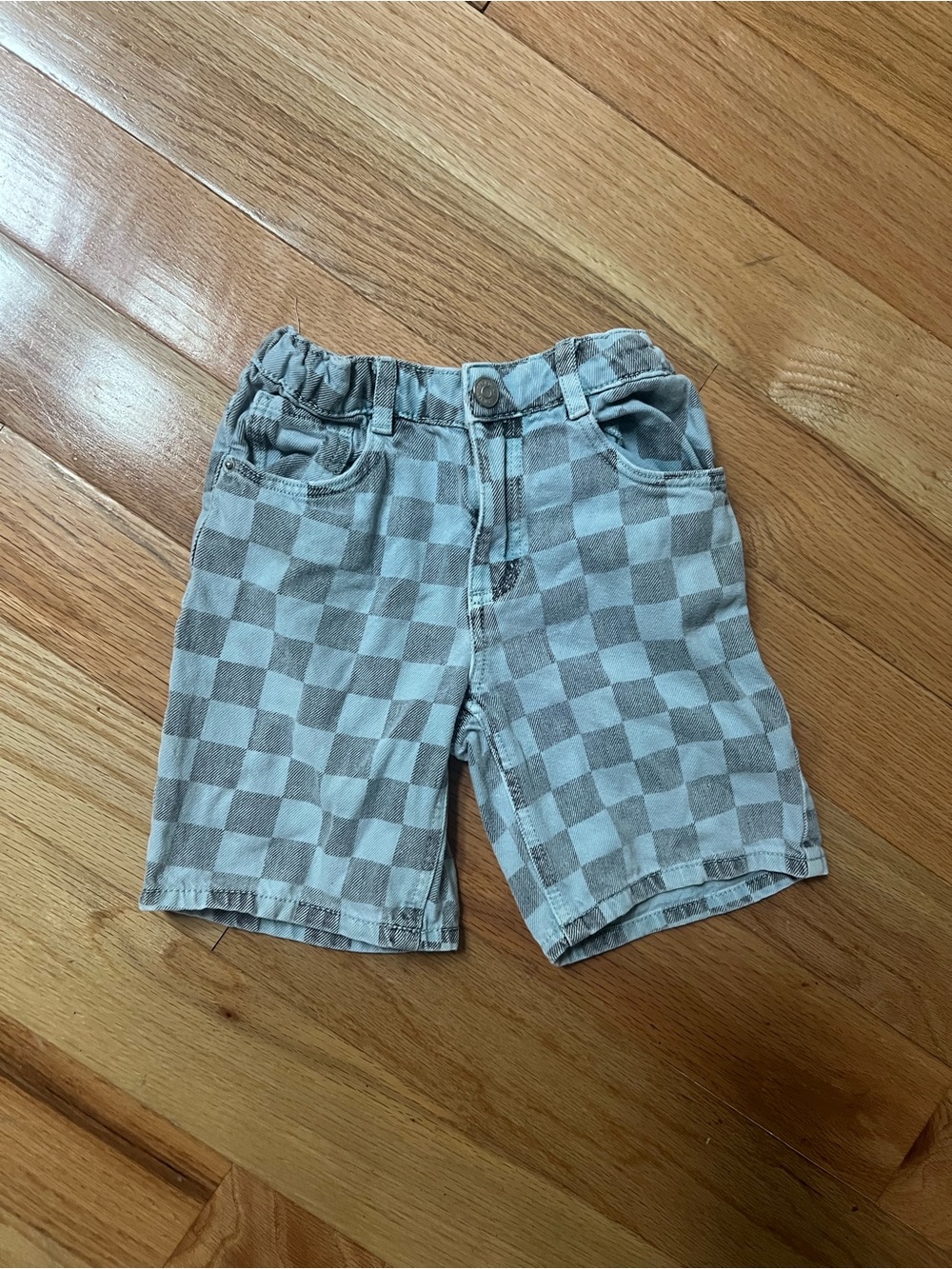 Kids’ Zara Checkerboard Jean Shorts